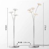 INS Modern Simple LED Bedside Lamp Living Room Bedroom Wedding Dress Shop Decor Crystal Study Dandelion Standing  Floor Light