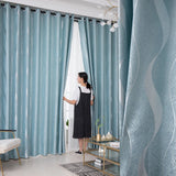 Dreamwood New Arrived Hign Quality Modern Polyester Jacquard Finished Blackout Window Curtain For Living Room