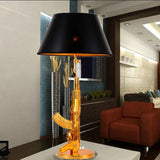 Modern lounge AK47 Gold Silver 18K Gun Floor Lamps for living Bed Table Light Home decor Bedroom Lamp Bedside Lamp