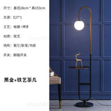 Modern Floor Lamp Nordic Standing Lamp with Round Table Art Deco Floor Lamps for Living Room LED Sofa Floor Lights for Tea Table