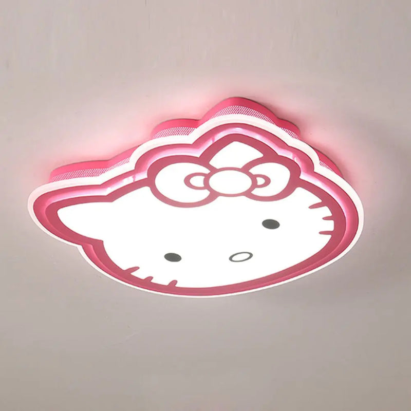 OOVOV Girl's Room Cartoon Kitty LED Ceiling Light Creative Baby Room Kid's Room Princess Room Cat Ceiling Lamp