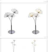 INS Modern Simple LED Bedside Lamp Living Room Bedroom Wedding Dress Shop Decor Crystal Study Dandelion Standing  Floor Light