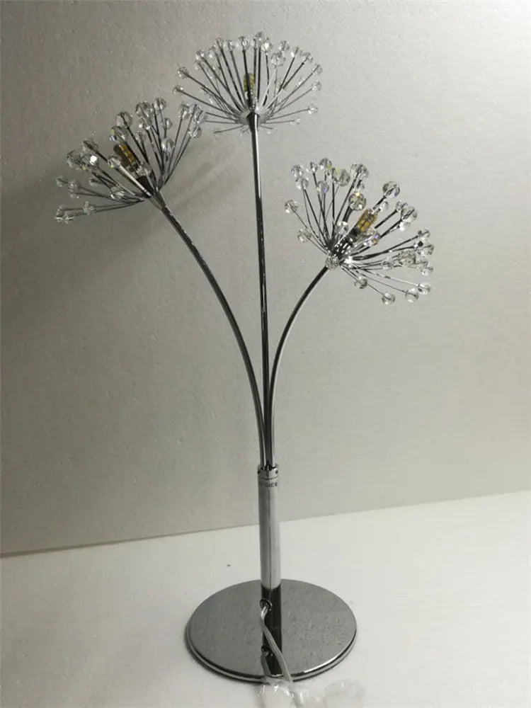 INS Modern Simple LED Bedside Lamp Living Room Bedroom Wedding Dress Shop Decor Crystal Study Dandelion Standing  Floor Light