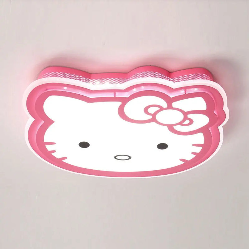 OOVOV Girl's Room Cartoon Kitty LED Ceiling Light Creative Baby Room Kid's Room Princess Room Cat Ceiling Lamp