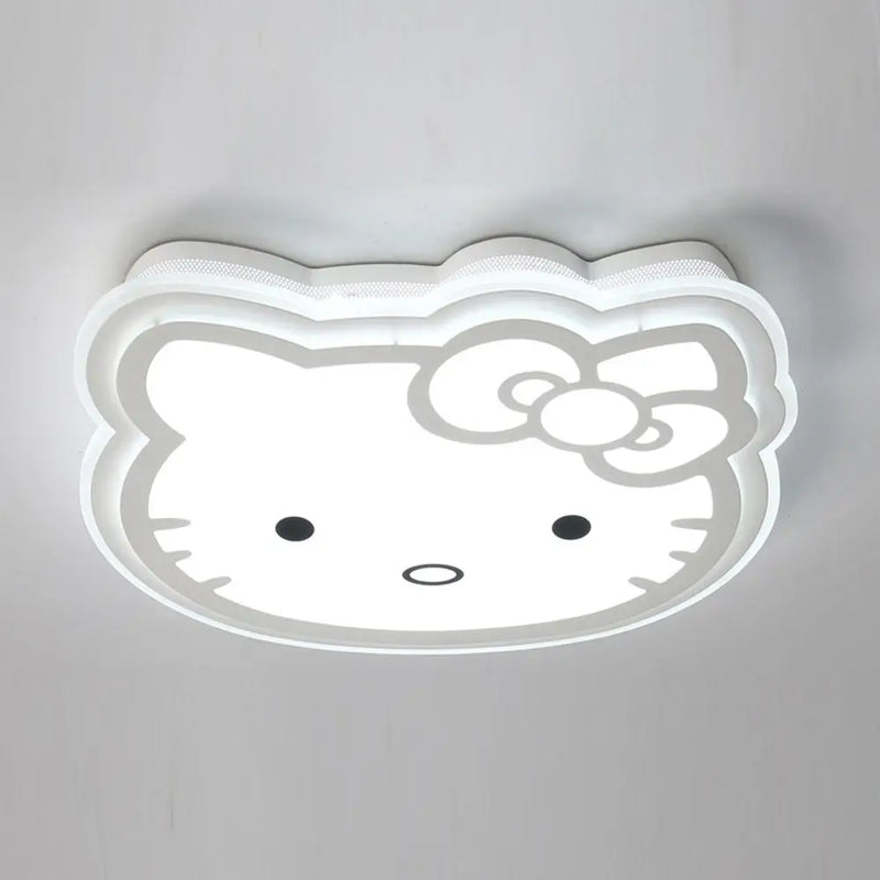 OOVOV Girl's Room Cartoon Kitty LED Ceiling Light Creative Baby Room Kid's Room Princess Room Cat Ceiling Lamp