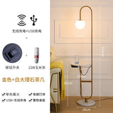 Modern Floor Lamp Nordic Standing Lamp with Round Table Art Deco Floor Lamps for Living Room LED Sofa Floor Lights for Tea Table