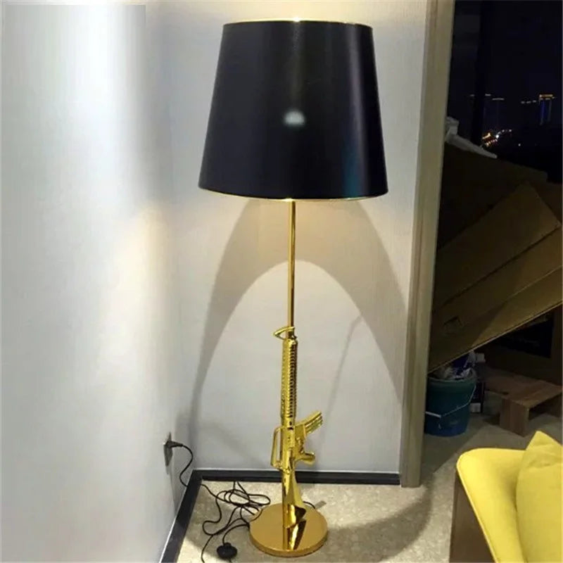 Modern lounge AK47 Gold Silver 18K Gun Floor Lamps for living Bed Table Light Home decor Bedroom Lamp Bedside Lamp