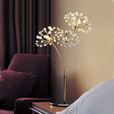 INS Modern Simple LED Bedside Lamp Living Room Bedroom Wedding Dress Shop Decor Crystal Study Dandelion Standing  Floor Light