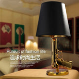 Modern lounge AK47 Gold Silver 18K Gun Floor Lamps for living Bed Table Light Home decor Bedroom Lamp Bedside Lamp