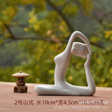 12 Styles Abstract Art Ceramic Yoga Poses Figurine Porcelain Lady Figure Statue Home Yoga Studio Decor Ornament