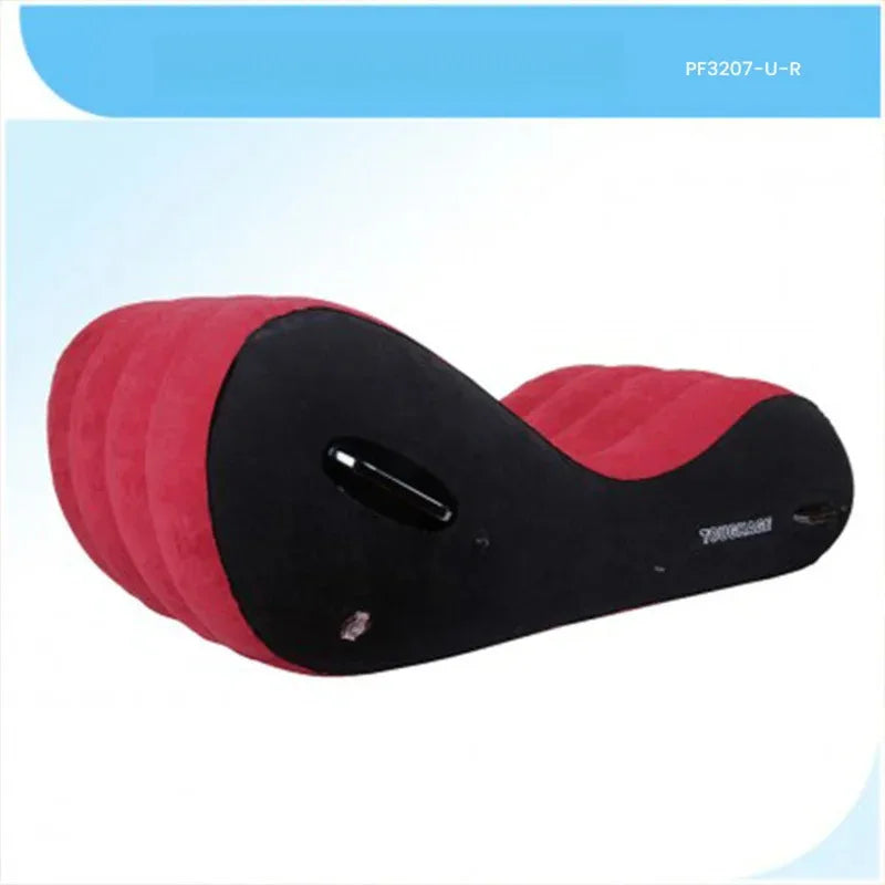 Inflatable Sofa Lounge Chair With Handle Yoga Chaise For Nap Air Bed Cushion Bedroom Relax Lounger Magic Pillow Aid Furniture