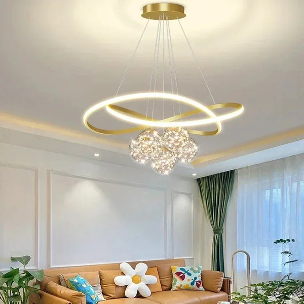 Minimalist Luxury Glass Ball LED Pendant Light Modern Interior Living Dining Room Bedroom Chandelier Home Decor Hanging Light