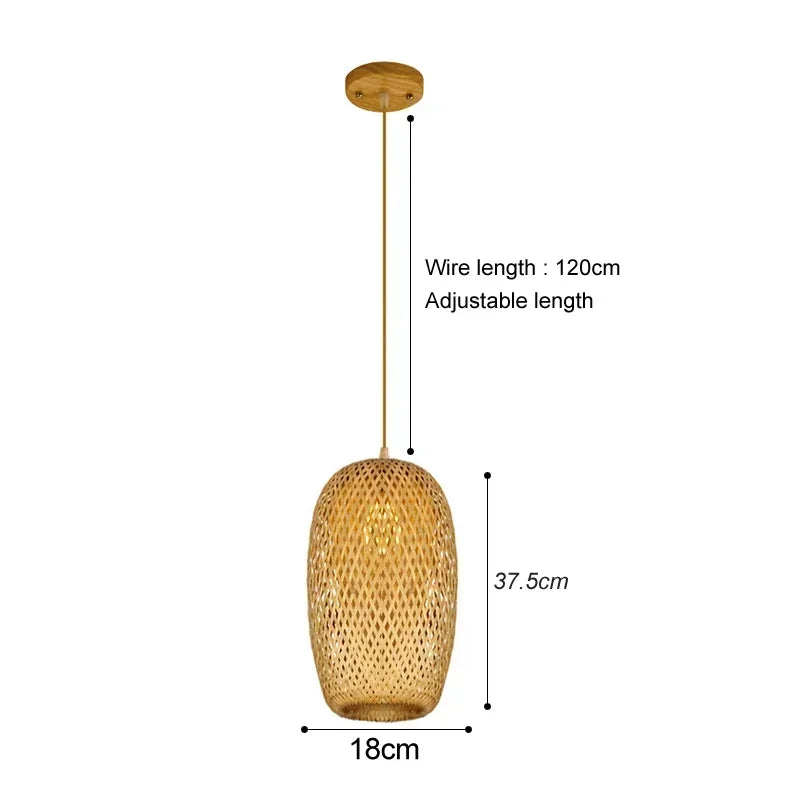 Bamboo Rattan Chandelier