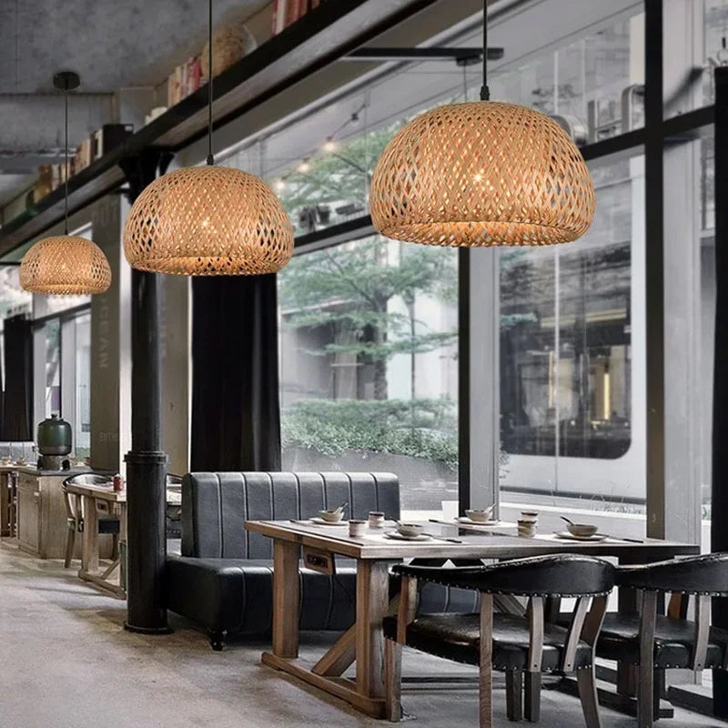 Bamboo Rattan Pendant Light