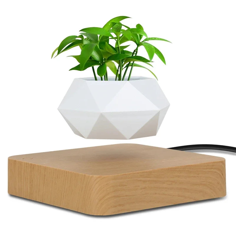 Levitating Air Bonsai Pot Rotation Flower Pot Planters Magnetic Suspension Floating Pot Potted Plant Home Without Plants