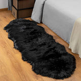 Soft Sheepskin Bedroom Carpet Imitation Wool Pad Long Hair Bedside Rugs Sofa Cushion Rugs Living Room Fluffy Hairy Fur Carpet