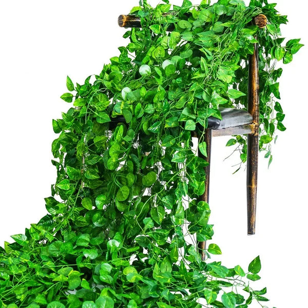 220cm Artificial Plants Green Ivy Fake Leaves Garland Plant Wall Hanging Vine Home Gardan Decoration Wedding Party Wreath Leaves