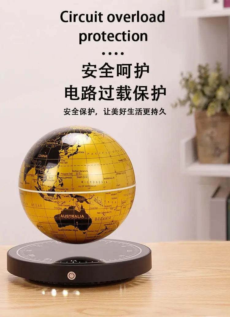 Levitating Lamp Magnetic Levitation Globe LED Earth Floating Rotating Globe Bedside Novelty desktop Gifts  dropshipping 24 Hours