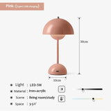 USB Rechargeable Mushroom Table Lamp Three Speed Adjustment Indoor Lighting Fixture Flower Bud Desk Lamps Hoom Decor Night Light