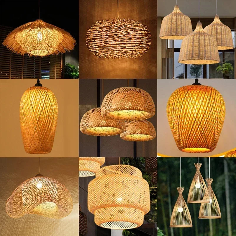 Bamboo Rattan Pendant Light