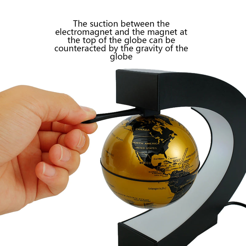 O/C Magnetic Levitation Globe LED World Map Decor Home Electronic Magnetic Levitation Globe Antigravity Novelty Ball Light