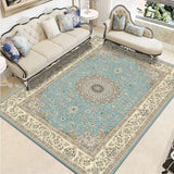 VIKAMA Modern Simple Crystal Pile Living Room Decorative Carpet Bedroom Office Dirty Resistant Machine Washable Large Carpet