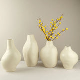 Ivory White Gold Hand Painted Ceramic Flower Vases Home Decoration Nordic Decor Pieces