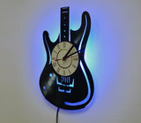 Vinyl Record LED Wall Clock Modern Design Music Theme Guitar Clock Wall Watch Home Decor Musical Instruments Gift