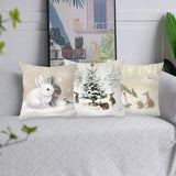 45cm Christmas Pillowcase Cushion Cover Christmas Decorations for Home 2024 Christmas Ornament Gift Navidad Happy New Year 2025