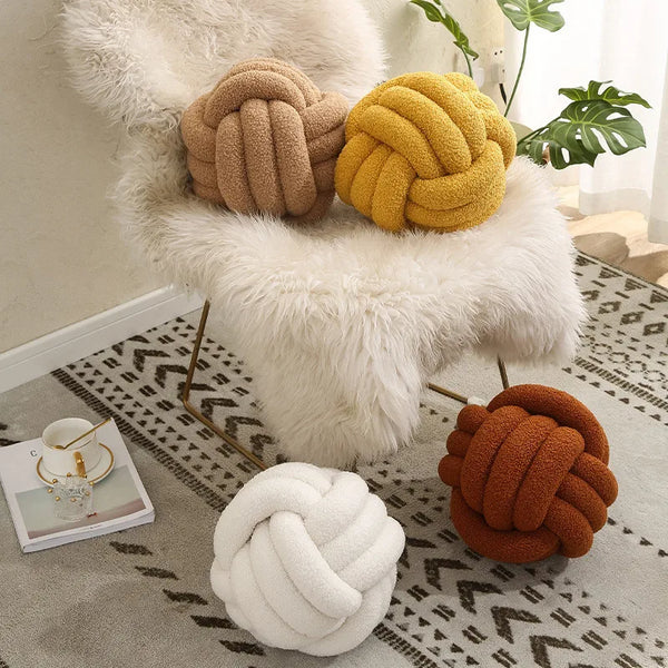 Knotted Plush Soft Knot Ball Cushions Bed Stuffed Pillow Home Decor Cushion Ball Waist Back Sofa Decoration Dolls Toys For Kids