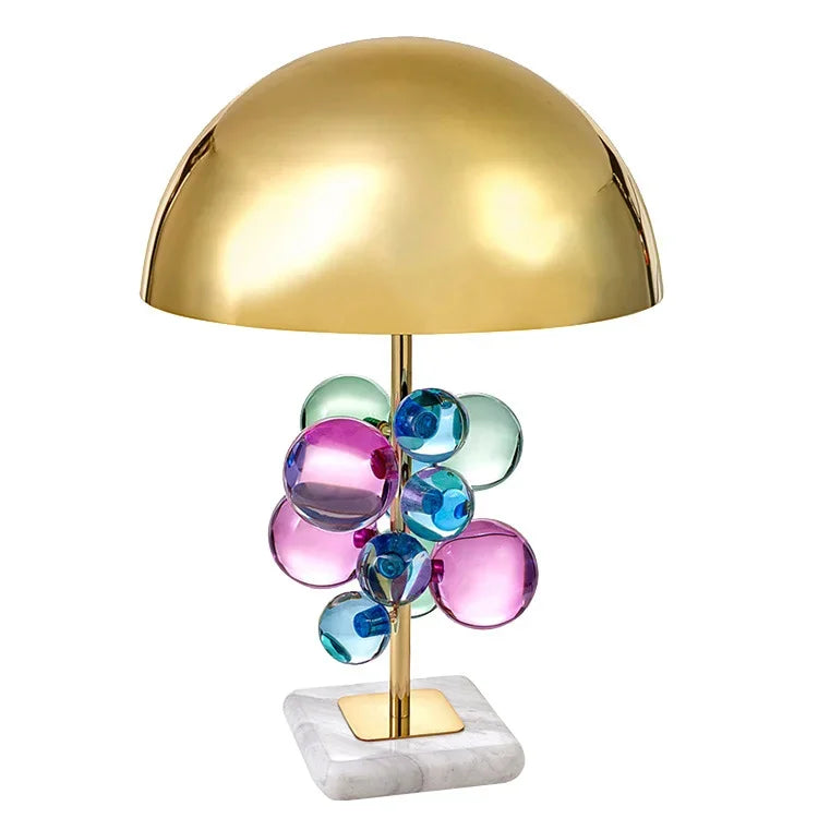 Light Luxury Creative Crystal Table Lamp Colorful Crystal Transparent Bedroom Study Table Lamp Postmodern Table Lamp