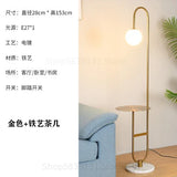 Modern Floor Lamp Nordic Standing Lamp with Round Table Art Deco Floor Lamps for Living Room LED Sofa Floor Lights for Tea Table