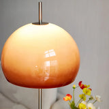 Bauhaus Living Room Retro Glass Table Lamp Gradient Orange Mushroom Floor LampLiving Room Bedroom Atmosphere LED Lamp