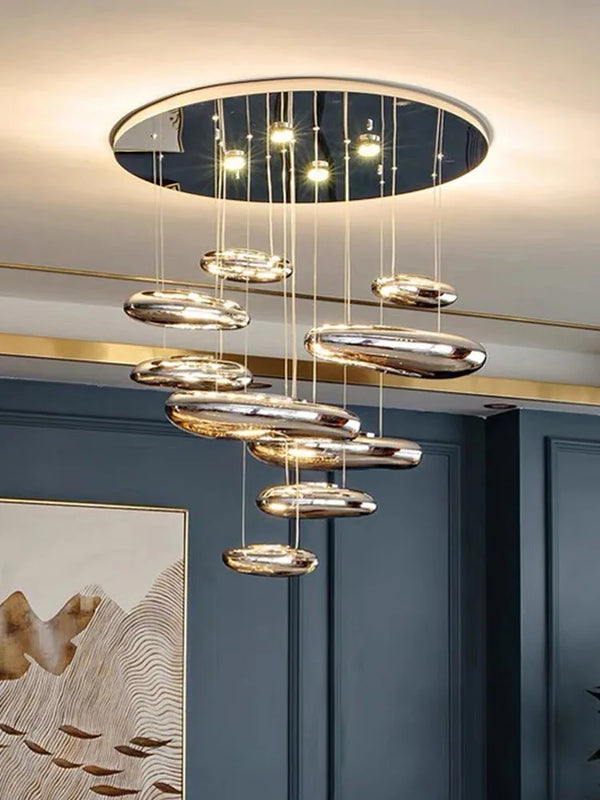 New Modern Pebbles Ceiling Multi Head Chandelier Living Room Dining Room Bedroom LED Chandelier Home Decoration Lighting Fixture