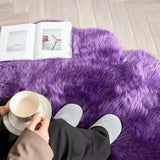 Soft Sheepskin Bedroom Carpet Imitation Wool Pad Long Hair Bedside Rugs Sofa Cushion Rugs Living Room Fluffy Hairy Fur Carpet