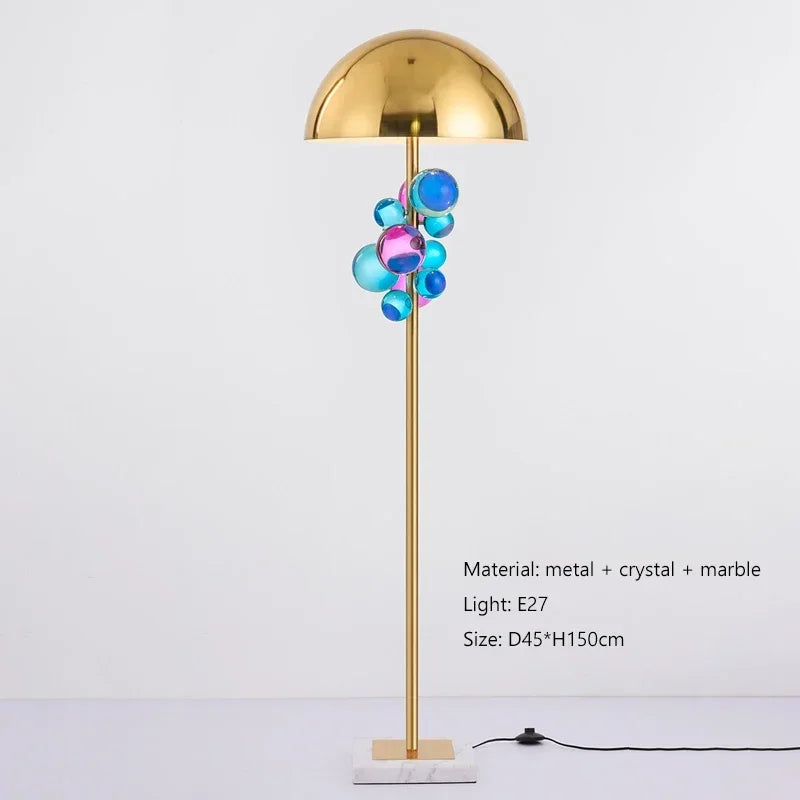 Light Luxury Creative Crystal Table Lamp Colorful Crystal Transparent Bedroom Study Table Lamp Postmodern Table Lamp