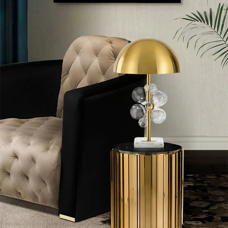 Light Luxury Creative Crystal Table Lamp Colorful Crystal Transparent Bedroom Study Table Lamp Postmodern Table Lamp