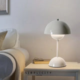 USB Rechargeable Mushroom Table Lamp Three Speed Adjustment Indoor Lighting Fixture Flower Bud Desk Lamps Hoom Decor Night Light