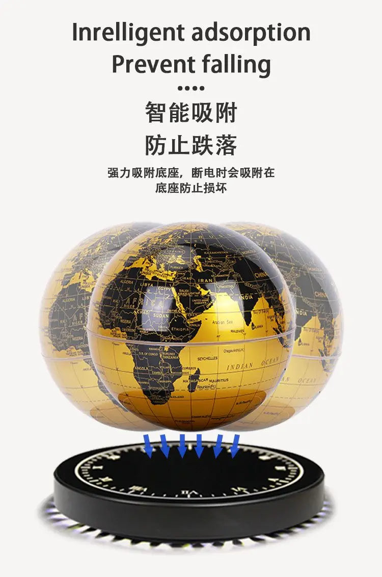 Levitating Lamp Magnetic Levitation Globe LED Earth Floating Rotating Globe Bedside Novelty desktop Gifts  dropshipping 24 Hours