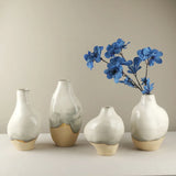 Ivory White Gold Hand Painted Ceramic Flower Vases Home Decoration Nordic Decor Pieces