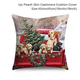 45cm Christmas Pillowcase Cushion Cover Christmas Decorations for Home 2024 Christmas Ornament Gift Navidad Happy New Year 2025