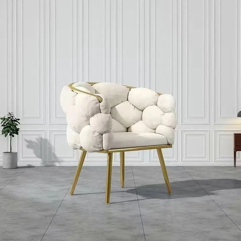 Formwell Leisure Single Sofa Chair Velvet Armchair with Gold Legs Makeup Chair with Upholstered for Living Room Bedroom