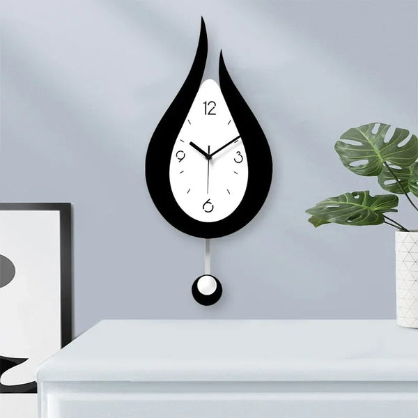 Water drop acrylic wall clock swing simple clock home living room decorative clock silent bedroom European wall watch