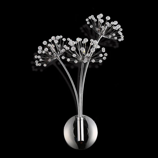 INS Modern Simple LED Bedside Lamp Living Room Bedroom Wedding Dress Shop Decor Crystal Study Dandelion Standing  Floor Light