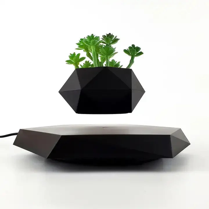 Magnetic Levitating Plant Pot Floating Flower Planter Hovering Rotating Levitation Decor Kids Adult Christmas Birthday Gift