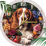 Basset Hound Pet Clock - Custom Aluminum Alloy Wall & Tabletop Décor | 2D HD Textured Printing