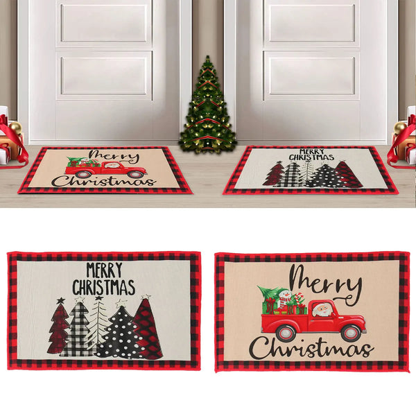 60x40cm Christmas Door Mat Santa Claus Outdoor Carpet Marry Christmas Decoration For Home 2023 Xmas Ornament Gifts New Year 2024