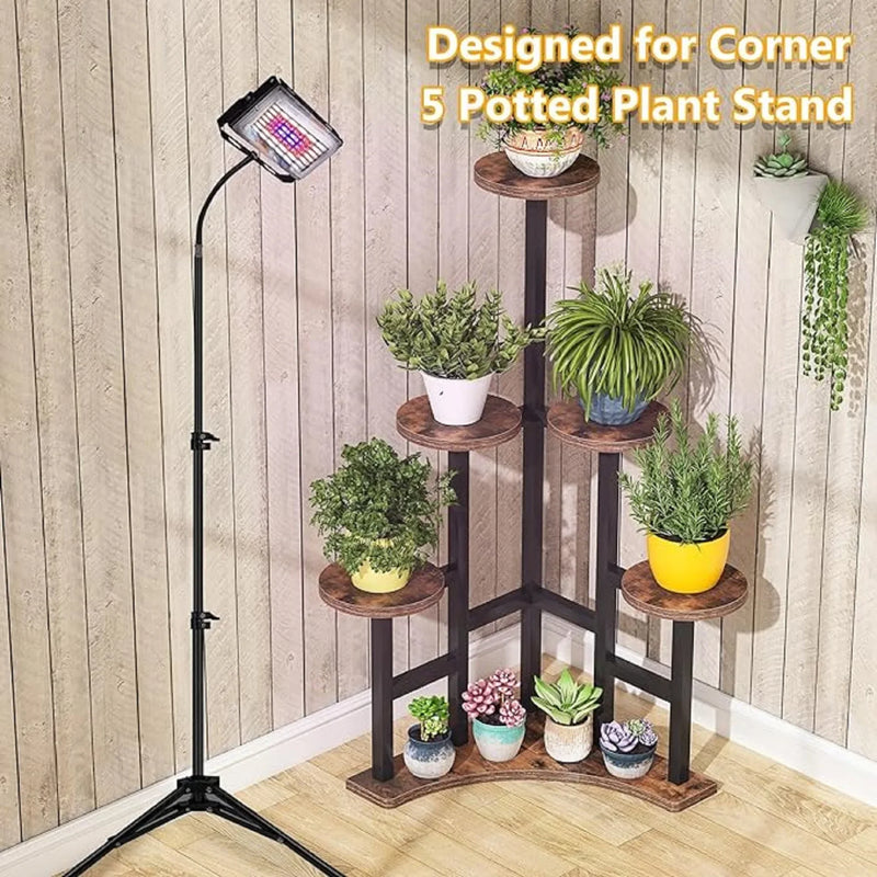 Tribesigns Corner Plant Stand Indoor, 6 Tiered Plant Shelf Flower Stand, Tall Multiple Potted Plant Holder