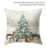 45cm Christmas Pillowcase Cushion Cover Christmas Decorations for Home 2024 Christmas Ornament Gift Navidad Happy New Year 2025