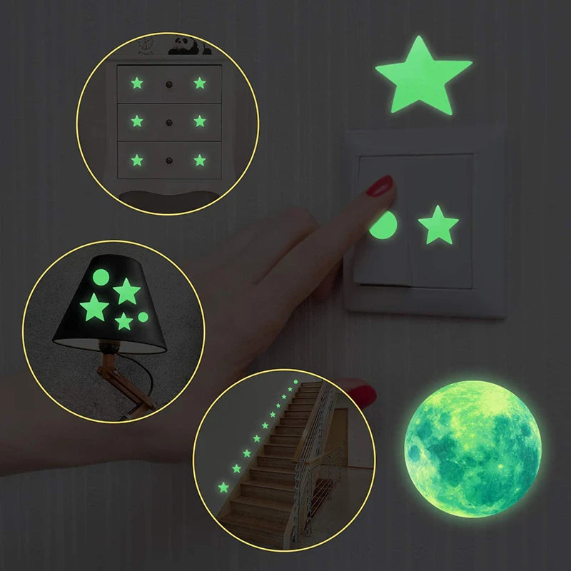 Luminous Star Moon Wall Stickers